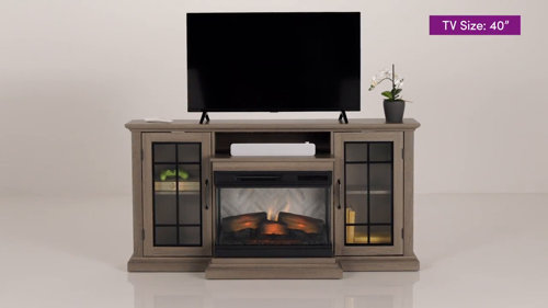 Aubriella tv shop stand fireplace